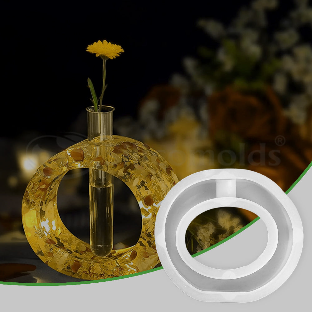 SILICOMOLDS - Oval Shape Tube Planter Mold - URP179RM